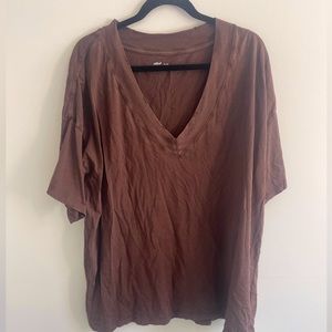 Aerie Extreme V-Neck Oversized Boyfriend T-Shirt XL
